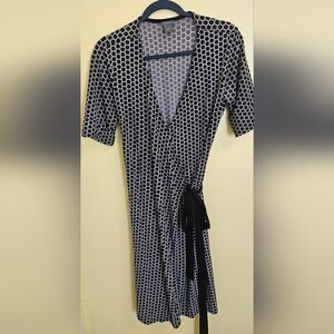 Chic Black and White Polka Dot Dress